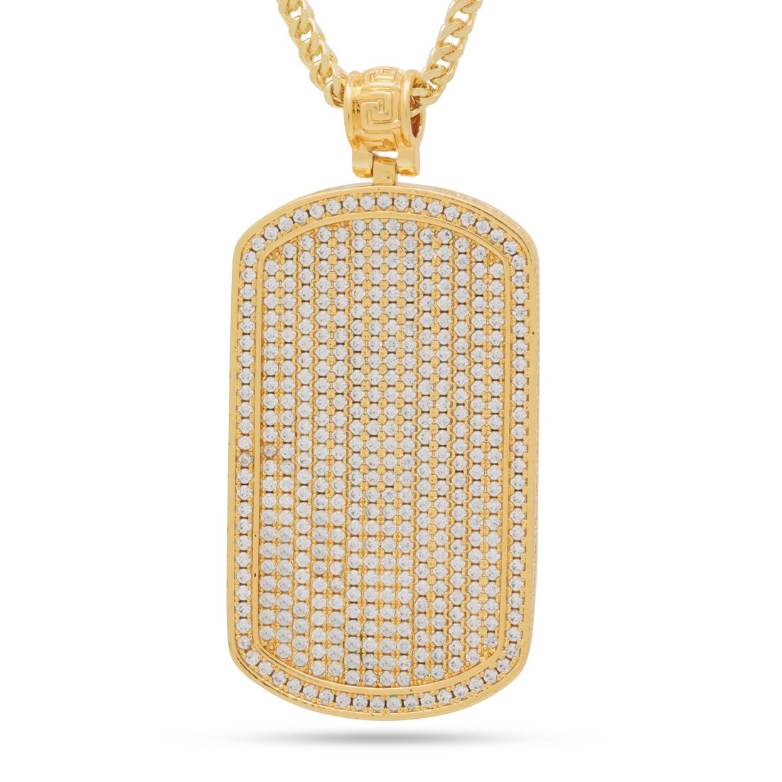 Iced Dog Tag Necklace