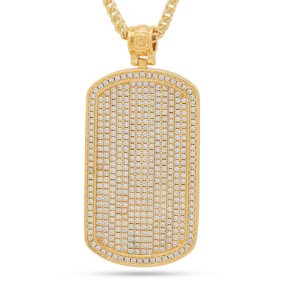 Iced Dog Tag Necklace