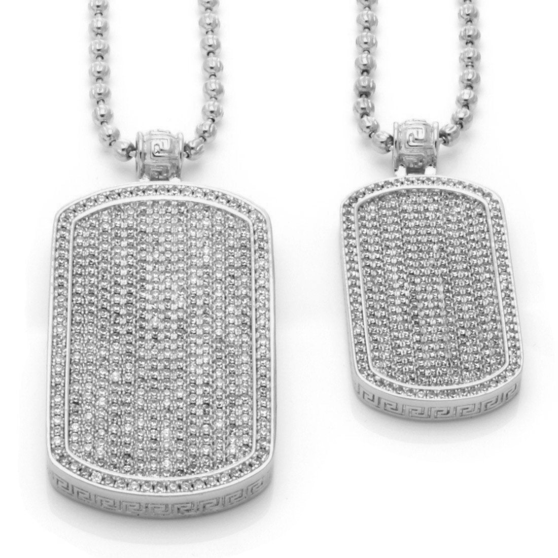 Iced Dog Tag Necklace