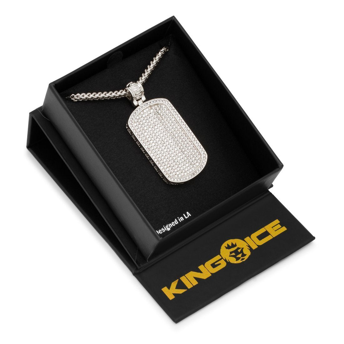 Iced Dog Tag Necklace