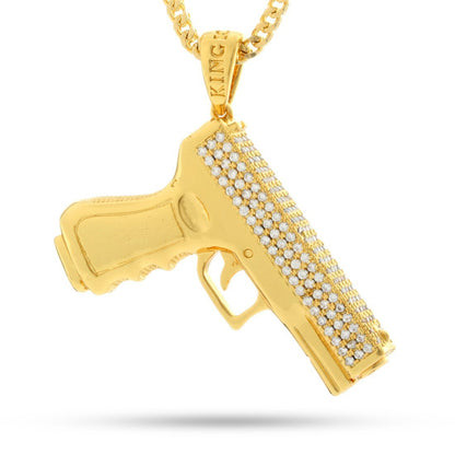 Iced Handgun Necklace