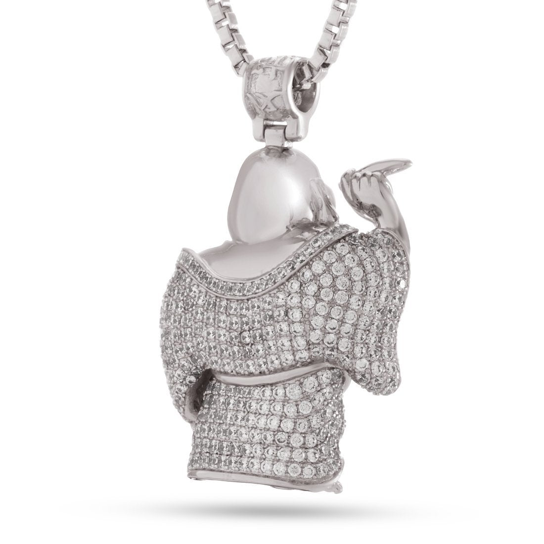 Iced Laughing Buddha Necklace