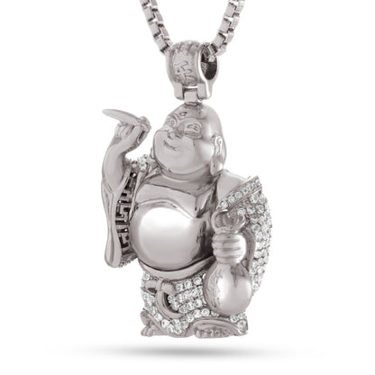 Iced Laughing Buddha Necklace