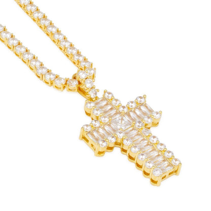 Icy Cross Necklace