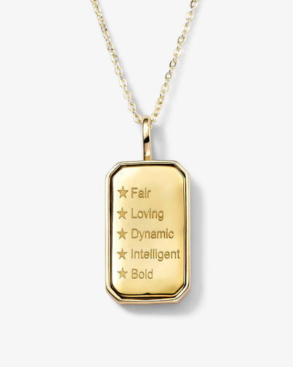 Zodiac Amulet Necklace - Gold