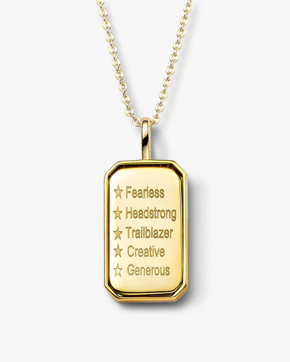 Zodiac Amulet Necklace - Gold