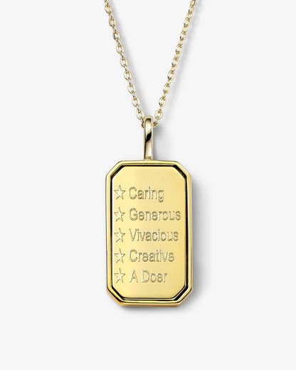 Zodiac Amulet Necklace - Gold