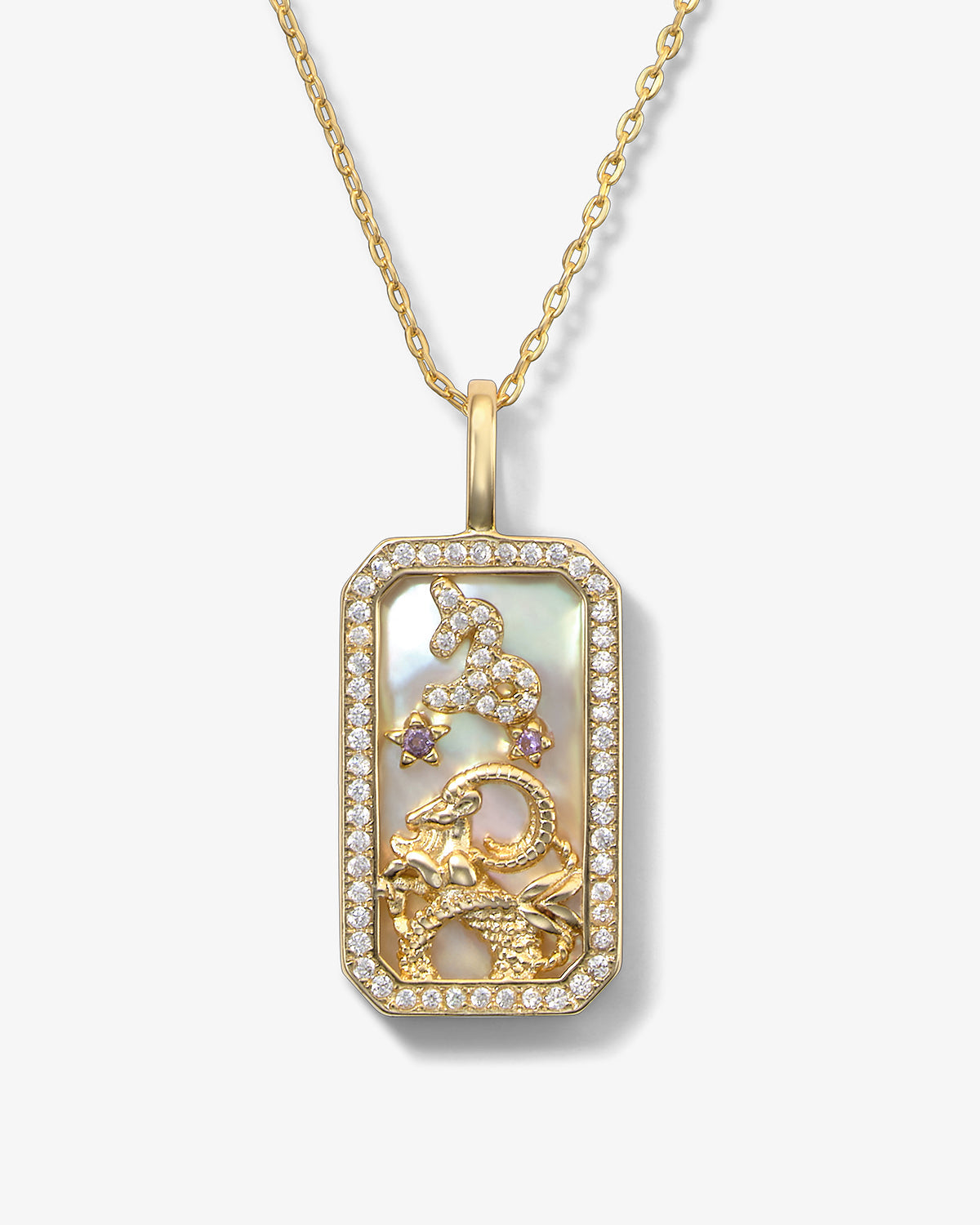 Zodiac Amulet Necklace - Gold