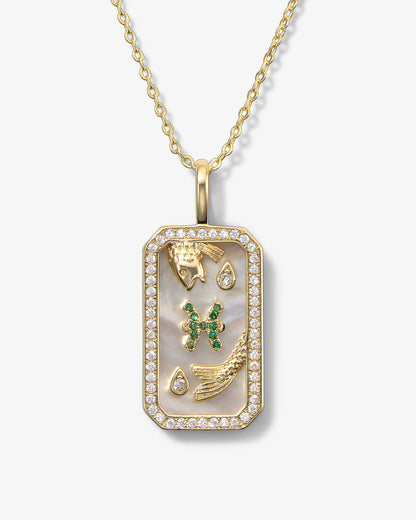 Zodiac Amulet Necklace - Gold