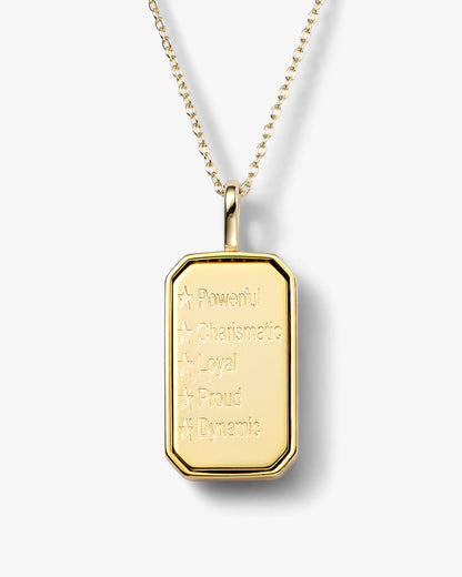 Zodiac Amulet Necklace - Gold