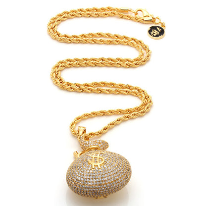 Money Bag Stash Necklace