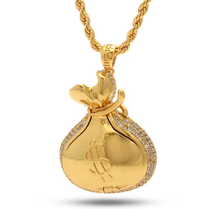 Money Bag Stash Necklace