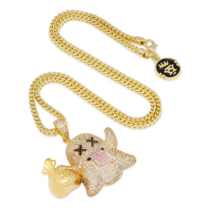 Money Ghost Emoji Necklace