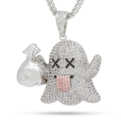 Money Ghost Emoji Necklace