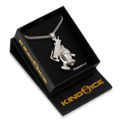 Praying Hands of Defense Necklace