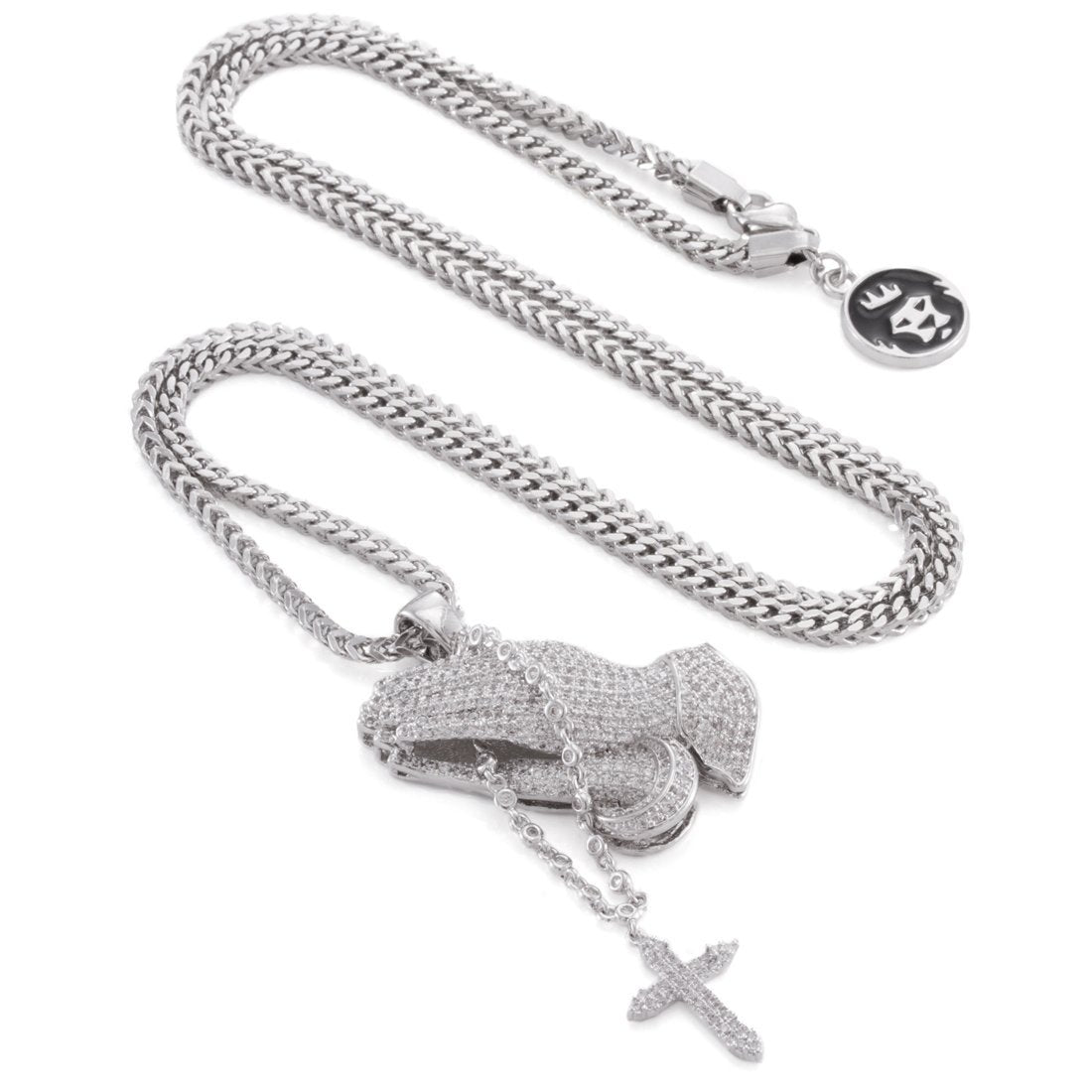 Rosary Praying Hands Necklace