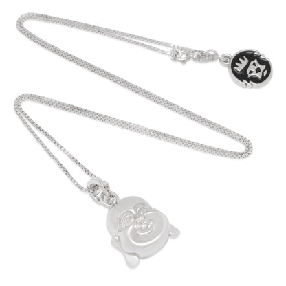 Sterling Silver Buddha of Perception Necklace